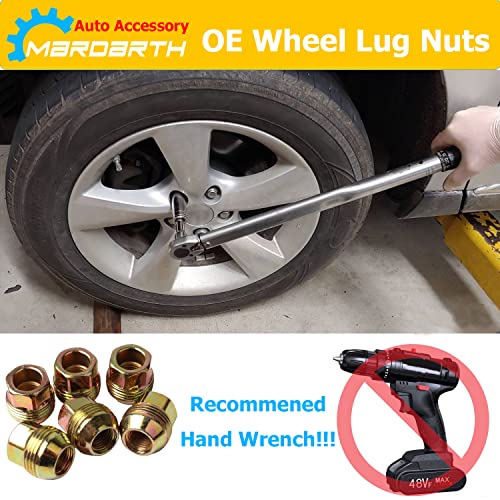 32Pcs 9/16''-18 Bulge Acorn Lug Nuts + 24 Pcs Black Lug Nut Caps Kit