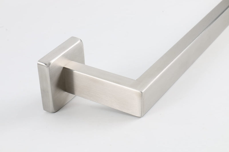 TocTen Bath Towel Rack - Square Base Thicken SUS304 Stainless Steel Towel Bar for Bathroom, Bathroom Accessories Towel Rod Heavy Duty Wall Mounted Towel Holder. (Brushed Nickel, 12) Brushed Nickel