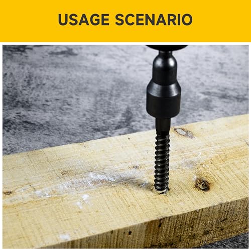 Mywish 96Pcs 5/16 Hex Head Lag Screws Assortment Kit, External Heavy Duty Lag Bolts with Flat Washers, 304 Stainless Steel Wood Screws 18-8, Black Oxided 5/16 Bolts for Outdoor 96Pcs 5/16 Kit