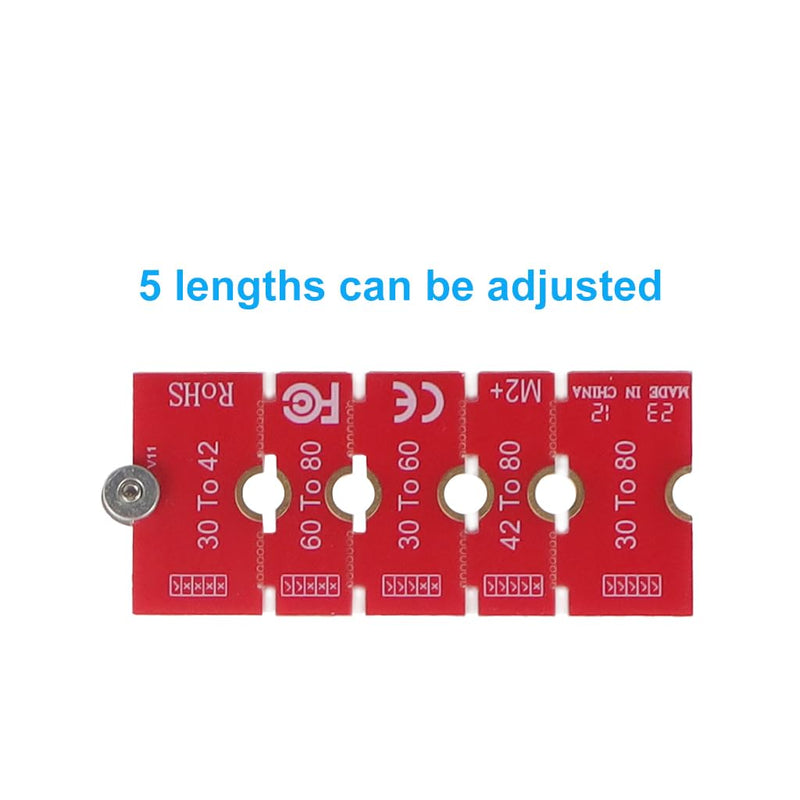 JMT NGFF NVME M2 M2PLUS 2230 to 2280 Adapter Card 2230, 2242, 2260, 2280 Extended Transfer Long Size Change for M.2 U.2 M3 M.3 SSD (10Pcs) 10Pcs