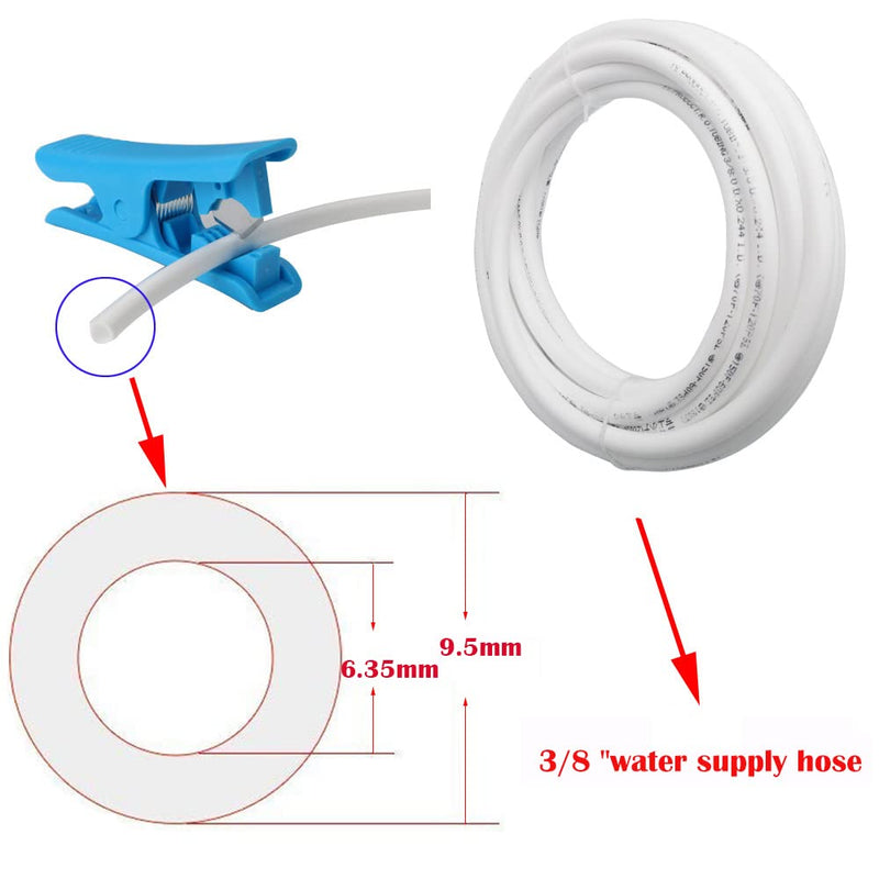 CESFONJER RO Water Filter Fitting, 3/8 Inch Push-Fit Straight Plug, for RO System Drink Dispensing, Water Purifier, Pure Water Machines, Direct Drinking Fountains, Pack of 12 Set 1.