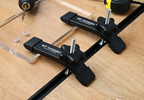 Aluminum T-Track Hold Down Clamps,6-3/8"L x 1-1/4" Width 4 PK Hold Down Clamps 4pk