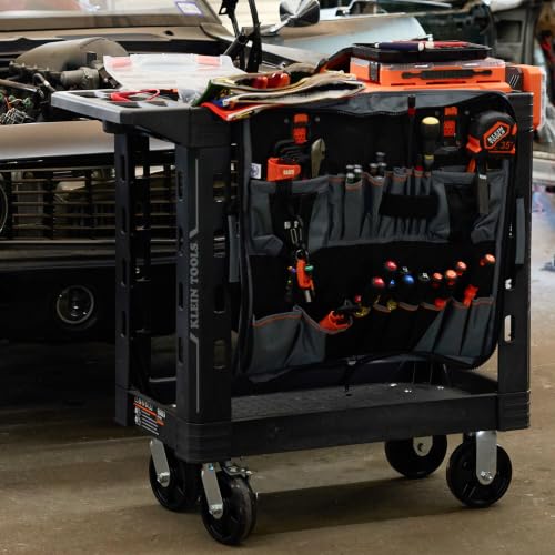 Klein Tools 54813MB MODBox Utility Cart Tool Apron, Tool Storage Organizer, Utility Cart Accessories, Zips Closed for Storage or Transport
