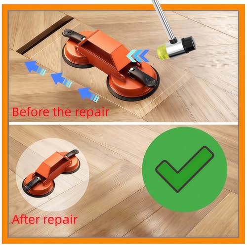 Floor Gap Fixer Tool, 45° Striking Surface, Dual Suction Cup