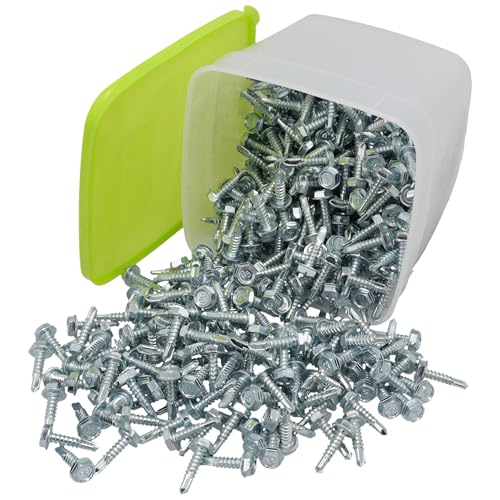 Supplying Demand 86-11268-500PK HVAC Self-Tapping Sheet Metal Screws - Size 10 x 3/4 in. - 5/16 Hex Head