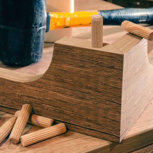 1/2" x 2" Wooden Dowel Pins - FoDau770 Beech Wood Dowel Rods - 200 Pcs 1/2" x 2"