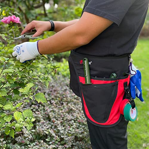 Gardening Tool Belt for Women Men Gardeners Florist Red,Khaki
