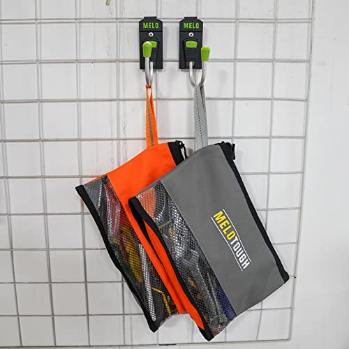 Melo Tough Multi Small Tool Pouch Zipper Bag + Canvas Fastener Bag Small Tool Pouches with Carabiner Clip