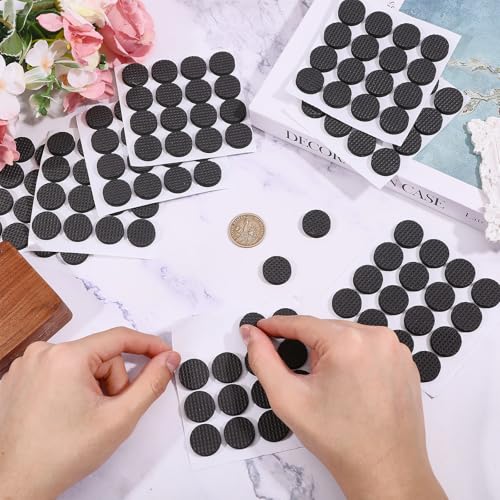 FREEBLOSS Pack of 192 Mushroom Injection Connectors with Adhesive Grid 0.8 Inch Self-Adhesive EVA Injection Ports for Mushroom Incubator Bags and Glass Lids Black