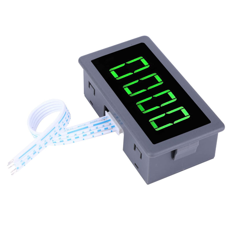 Motor LED Speedometer, DC 8-24V 40mA 10-9999RPM 4 Digital LED Tachometer Tachometer with Hall Proximity Switch Sensor NPN Green for Industry