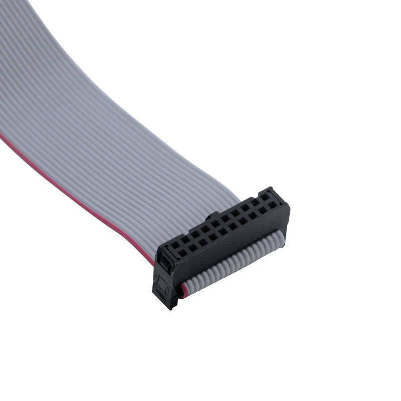 Antrader F/F IDC Connector 20 Pins Flat Ribbon Cable 2.54mm Pitch 30cm 6pcs 20P-30CM Grey