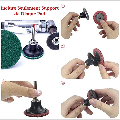 2 x Disc Pad Holder Sanding Disc with 1/4 Inch (6.35 mm) Shaft for Round Rotary Tool Grinding Polishing Conditioning Discs