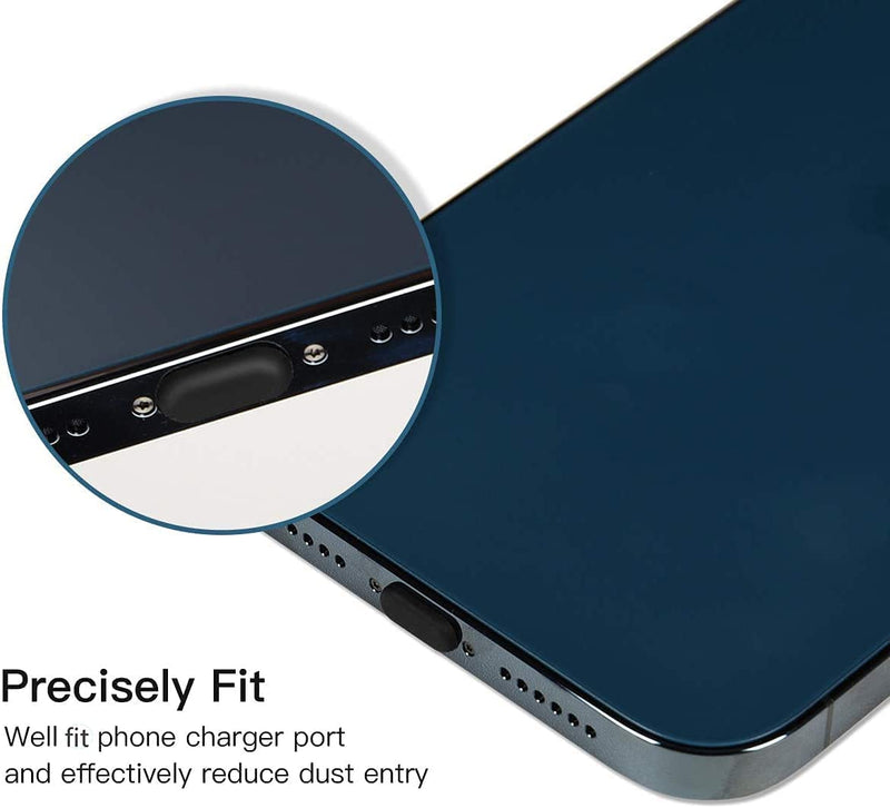 iPhone Speaker Cover Protector Dustproof Speaker Mesh Adhesive Stickers, 5PCS Anti Dust Plugs for iPhone 14/14 Pro Max, iPhone 13/13 Pro/12/12 Mini/12 Pro Max, Anti Dust Kit with Tweezers iPhone Ports(Silicone)