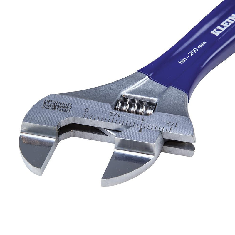 Klein Tools D86936 Adjustable Wrench, Forged with Slimmer Jaw and a High Polish Chrome Finish, 8-inch Slim Jaw