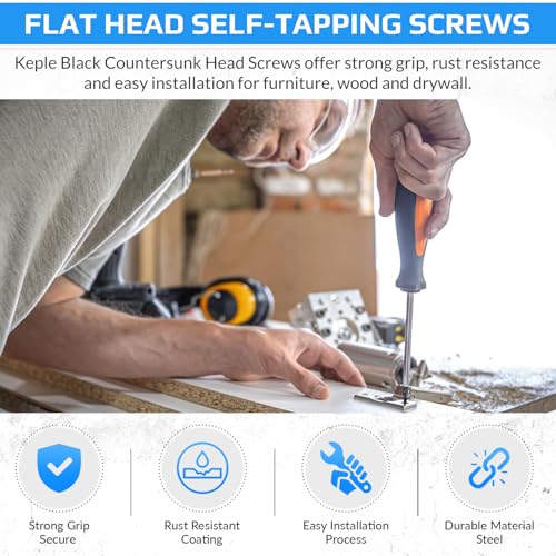 Drywall Screws 100mm (Pack of 200), Self Tapping Countersunk Flat Bugle Head Phillips Coarse Thread Sharp Point Black Phosphate Plaster Screw for Plasterboard & Wood (4.8mm x 100mm / 0.189" x 3.937") 4.8x100mm