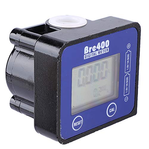 Dioche Flow Meter 1/2" Flow Water Sensor Meter 1% Accuracy LCD Display Gas Fuel Oil Flow Meter Petrol Blue