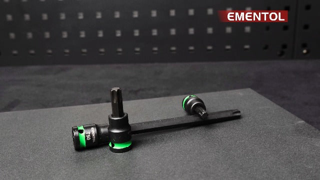 EMENTOL 24PCS 3/8" Drive Impact Torx Bit Socket Set, Extra Long Star Bit Sockets, T10-T60, Cr-V and S2 Alloy Steel Torx Bit T10-T60