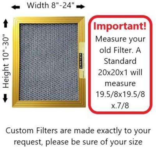 14X20X1 CARTER | MERV 8 | Lifetime HVAC & Furnace Air Filter | Washable Electrostatic | High Dust Holding Capacity