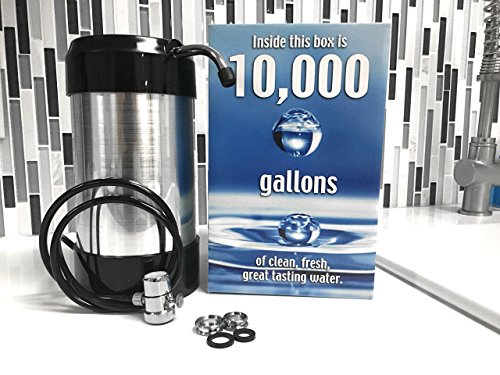 Countertop Water Filtration System | No Plumbing Faucet Adapter, Water Purifier | Instant countertop Water Filter | Water Filter Dispenser | Easily Fills Your Water Filter Pitcher
