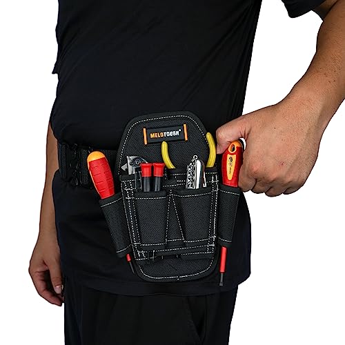 Small Tool Holder, Min Work Organizer Tool Pouch and Knife Holder with Snap Clip + Small Tool Pouch with Belt Clip,Small Tool Holder Pouch