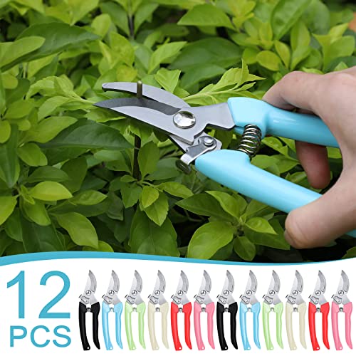 Lothee 12 Pcs Flower Stem Cutter Gardening Scissors Floral Clippers