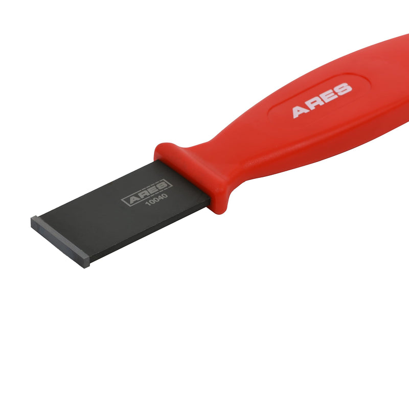 ARES 10040 – Tungsten Carbide Scraper – 1-1/4-Inch-Wide Blade – Tungsten Carbide Blade Tip with Abrasive Finish – Removes Residue from Steel, Aluminum, and More 1-1/4-Inch Scraper