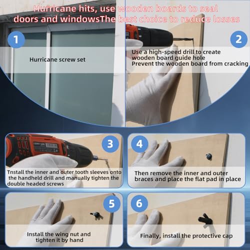® 25 Sets M8 x 2-1/4 "Wood or Brick Wall Hurricane Anchor Kit (1 Drill Bit and 1 Drive Tool) Blue