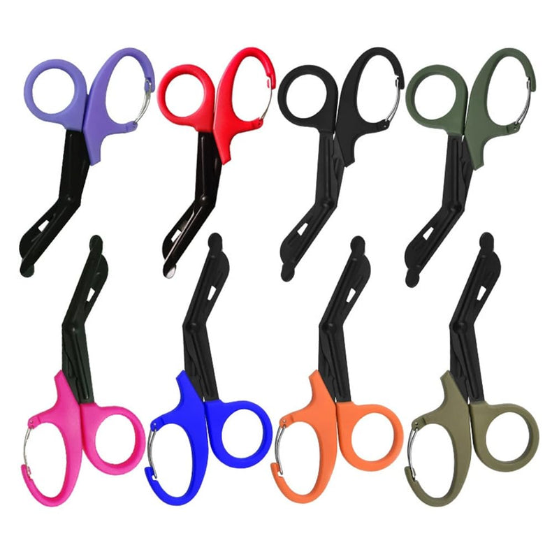 Pack of 2 Bandage Scissors, Rescue Scissors, Clothes Scissors, Bandage Scissors, Trauma Scissors, Medical Scissors, First Aid Emergency Scissors for Dressings, Plasters and Fabric, Black + Black + Green 15cm