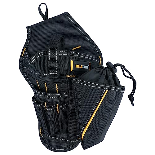 MELOTOUGH Padded Tool Belt,and Drill Holster Impact Driver Holster with Bit Pouch