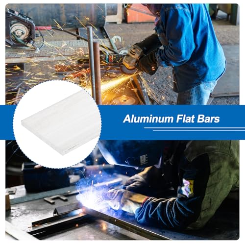 MECCANIXITY 6 Pcs Square Aluminum Flat Bar, 1/8" (4mm) Thick x 1-9/16" (40mm) Width x 16" (406.4mm) Long 6061 Aluminum Flat Plate Solid New Mill Stock Silver for Industrial Building 1/8"x 1-9/16"x 16"