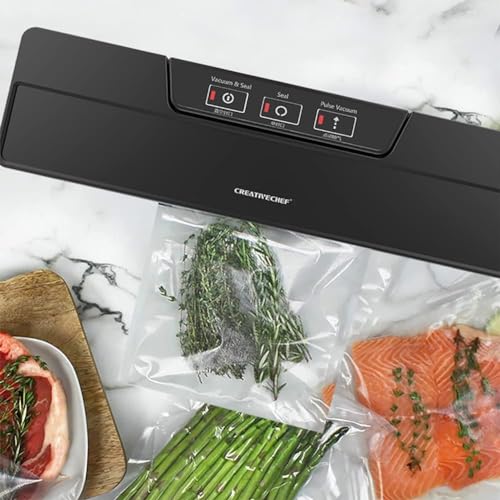 CREATIVECHEF Vacuum Sealer Bags 6x10 Inch /100pcs, Food Storage Vacuum Sealer Bags BPA Free for Dry and Moist Food Fresh Preservation, Suitable Sous Vide Cooking and All Vacuum Food Sealer Machines 6 x 10 inches (15 x 25cm)