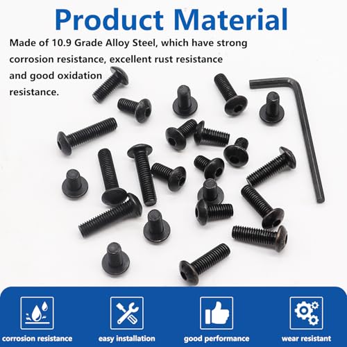 260PCS M3 M4 M5 T Nuts Screws Kit + 210PCS T Slot Aluminum Extrusion Hardware Accessories, M5 T Slot Nuts Screws Kit