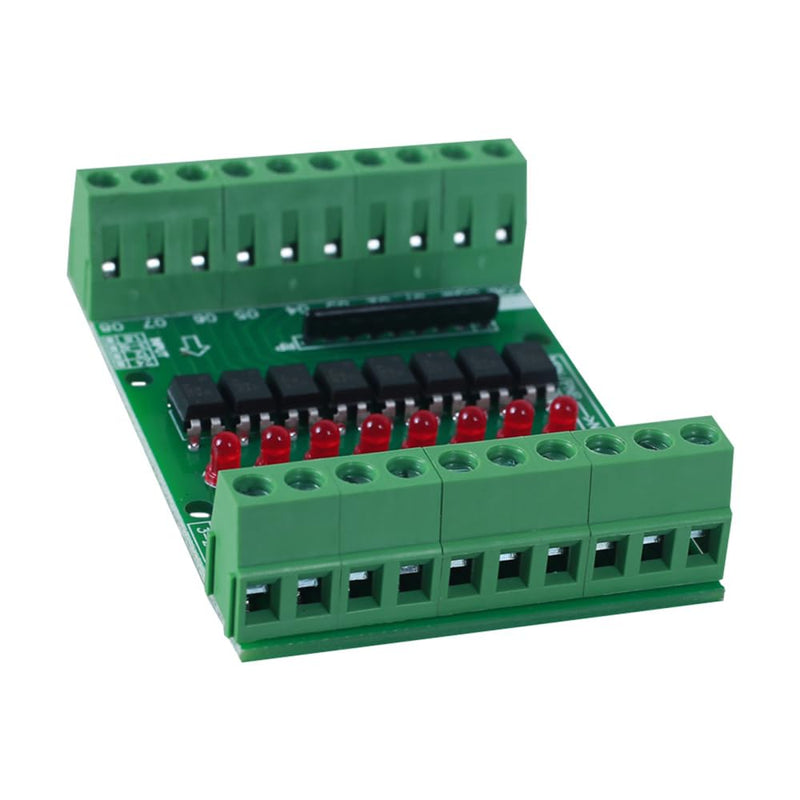 8 Channel Optocoupler Isolation Board, DC 3.3V 5V 8 Channel Optocoupler Isolation Module, PNP NPN Low High Level Output Signal Converter Pack of 2