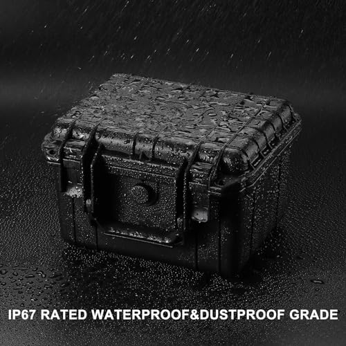 Mayouko Portable Tool Box with Shock- Proof Sponge, Water Proof Grade IP67, Waterproof Hard Case with Foam Insert, Handheld Gimbal Explosion-Proof Box, Waterproof Hard Case, 10.6 x 9.7 x 6.9 inch 10.4"Lx 9.4"Wx 6.9"H