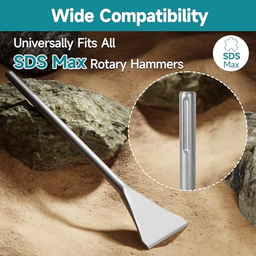 Tile Chisel with SDS-Max Shanks Large