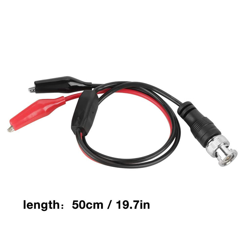 2PCS Oscilloscope Cable Test Probe Cable BNC Laboratory Test Leads Set BNC Male Q9 to Dual Banana Head Alligator Clip 0.5m