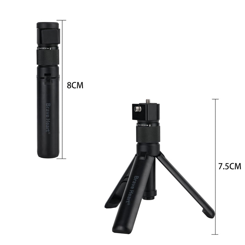 Bullet Time Handle Tripod Multi-Functional Tabletop Fold Tripod for insta360 Insta 360 X3,ONE RS,GO 2,ONE X2,ONE R,ONE X ONE RS Gopro Go pro Hero 11 10 9 5 4 3 Sport Camera Accessories (Mini Tripod) Mini Tripod