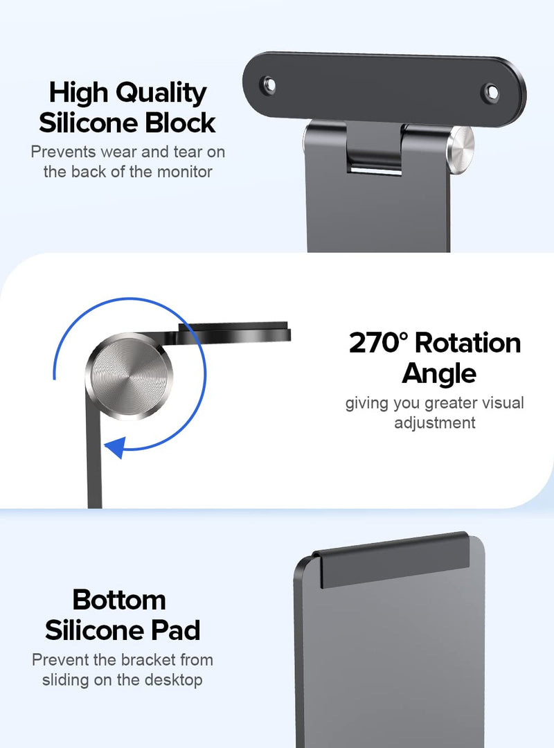 UPERFECT Portable Monitor Stand with Hand Screw, 7 to 18.5 inch Freestanding Desk Mount with Swivel/Tilt/Rotation, Fits Monitor with M3/M4*75MM VESA