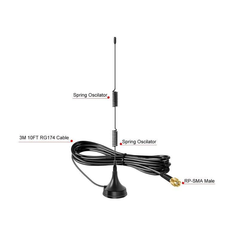 WiFi 6 6E Antenna Tri-Band Magnetic Base RP-SMA Male Antenna for PC Desktop Computer WiFi 6 6E Router Wireless Network Card （Pack of 2）, Slinkdsco