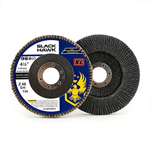 BHA 4.5" x7/8" T29 High Density Zirconia Flap Discs, 40 Grit - 10 Pack