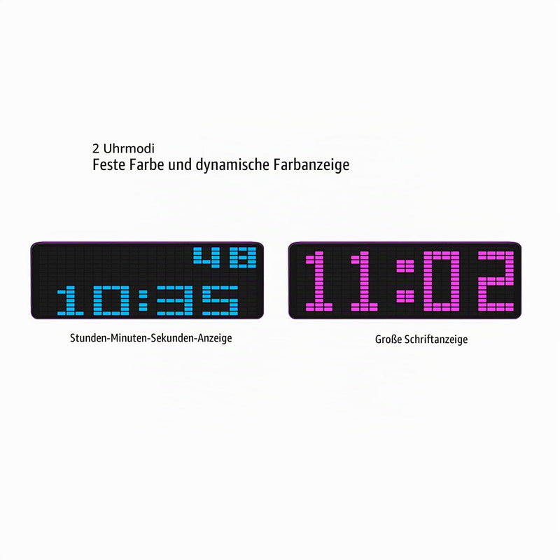 Audio Spectrum Analyzer, LED Music Voice Spectrum Display, Colorful RGB Light Rhythm Analyzer Clock Display, Sound Control Level Meter, 20 Dynamic and 7 Colour Effects