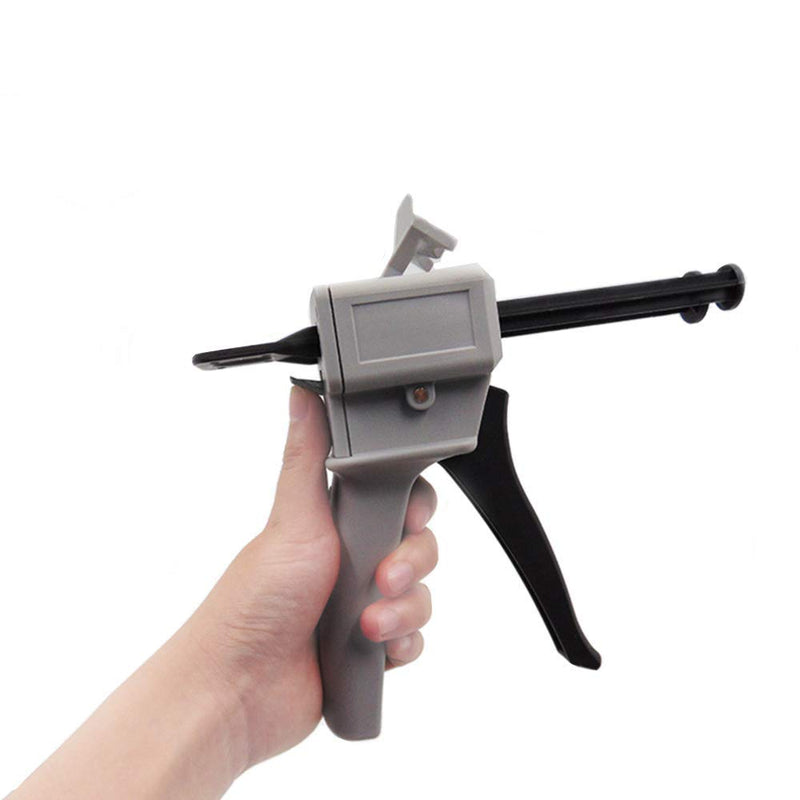 Dispenser Gun, 50ml Dispensing Gun Kit Impression Mixing Dispensing Dispenser AB Gun 1:1/1:2 (Pack of 2) 7 x 4 x 2 inches (Pack of 2)