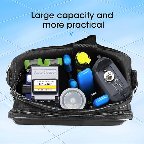 Fiber Optic Tool Kit 9-in-1 with FC-6S Fiber Cleaver, Optical Power Meter