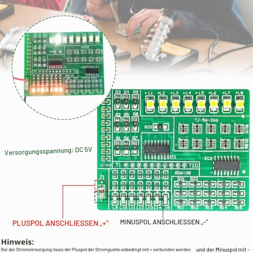 RGB LED Flashing Controller DIY Kit 1805 SMD/SMT Soldering Exercise Board, Components Training Board, Soldering Practice Kit, Color Light Controller, DIY Soldering Skill Training Board, 5V Type D