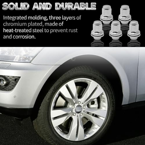 5PCS M14-1.50 Wheel Nut Replacement Front and Rear 9-1000371, 9094201103, 90942-01103, 90942A1001, 611-277, 611-2771, 6112771, 910003 Compatible with Toyota Tundra 2007-2021 (Pack of 2) Medium (Pack of 2)