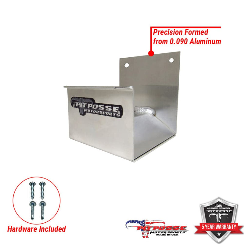 Pit Posse 463 Cord Hose Hanger Organizer for Enclosed Race Trailer Garage Shop - Made in USA - Aluminum Wall Holder Hook Storage Shelf 4.5 x 5 x 5-5 Year Warranty (Silver) Silver