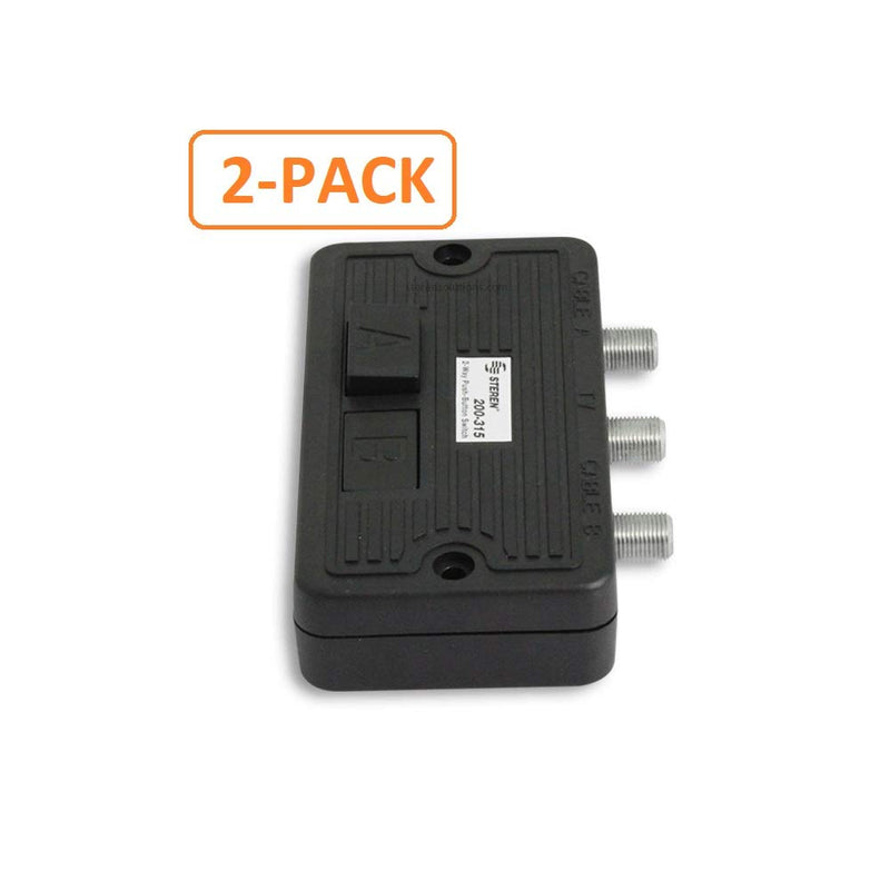 Coax Splitter 2 Way - Network Switch - Manual Transfer Switch - Ab Cuts - Hdmi to Coaxial Cable Adapter for Tv - Cable Splitter 2 Way - Rg6 Ab Switch (2-Pack) 2-Pack