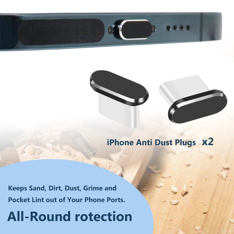USB C Dust Plug, Type C Anti Dust Cover Protector Cap with Phone Speaker Cover Compatible with iPhone 15 Series, Samsung Galaxy S22/S21/S20, Note 20/10, All USB C Devices USB-C Plug