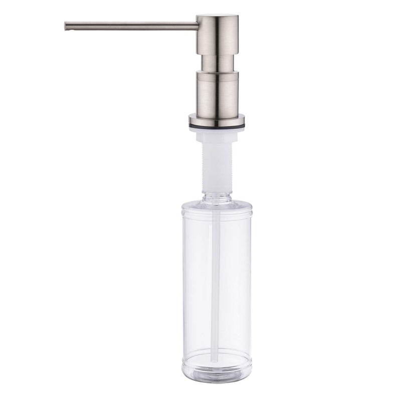 Sink Soap Dispensers,Brass Commercial Kitchen Soap Dispenser Liquid Lotion Dish Dispenser Built in Soap Dispenser Brushed Nickel Bathroom Soap Dispensers Pump, Refill from The Top 17oz(500ML) PET Bottle