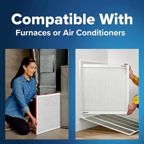 Filtrete 23.5x23.5x1 AC Furnace Air Filter, MERV 11, MPR 1000, Micro Allergen Defense, 3-Month Pleated 1-Inch Electrostatic Air Cleaning Filter, 2 Pack (Actual Size 23.188x23.188x0.81 in)